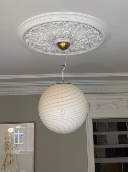 Lysegul Murano swirl loftslampe, 40 cm