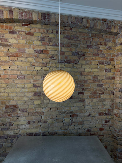 Murano ceiling lamp in grey and brown swirl, 30 cm