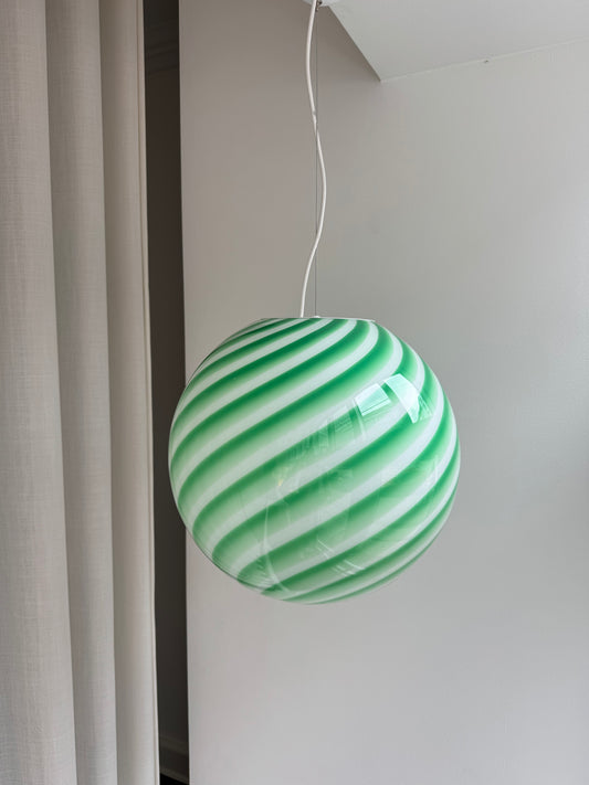 Grøn Murano candy loftlampe, 40 cm