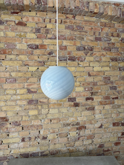 Lyseblå Murano pendel, 20 cm