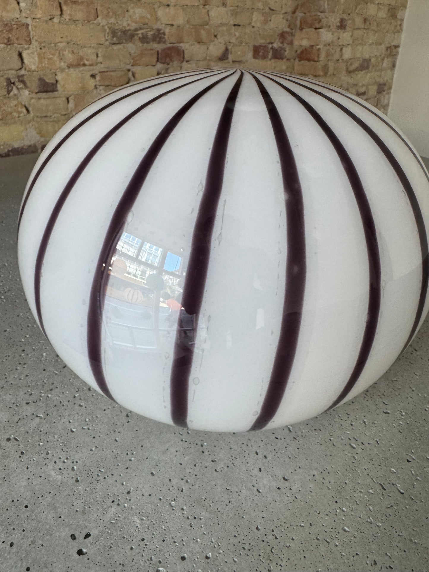 Blueberry candy Murano oval pendant, 33 cm - 2nd quality