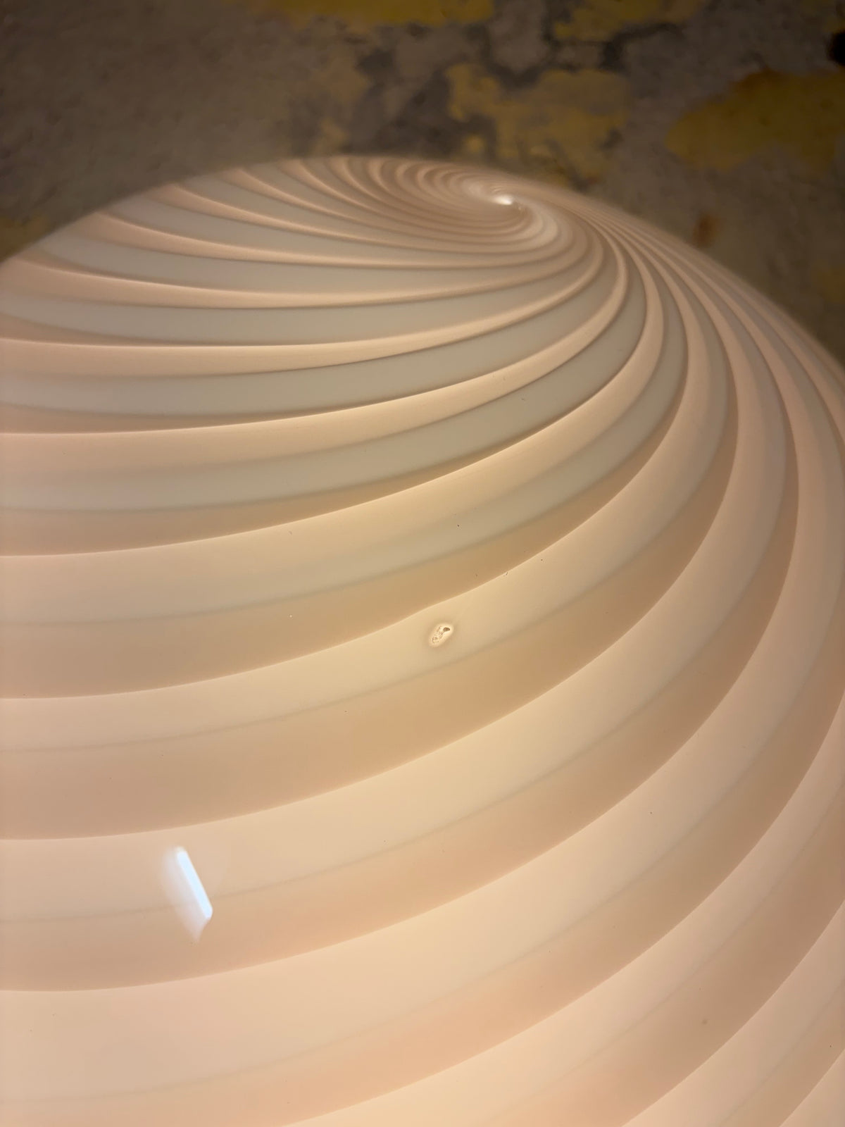 Pink Murano swirl pendant light, 40 cm