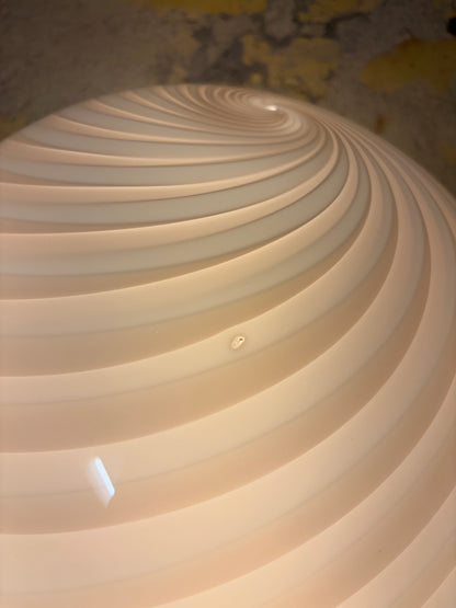Pink Murano swirl pendant light, 40 cm
