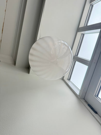 Vintage Murano pendel m. lodret swirl, 25 cm