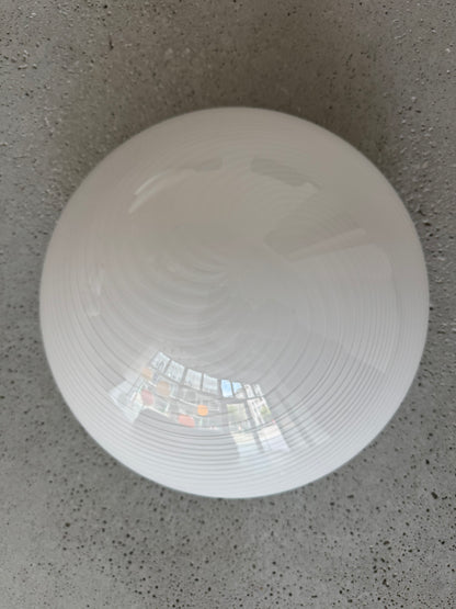 Hvid vintage Murano plafond lampe, 30 cm