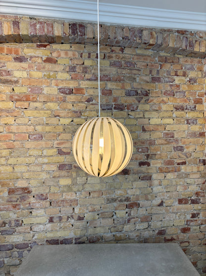 Murano pendant lamp with white and transparent pendant, 30 cm