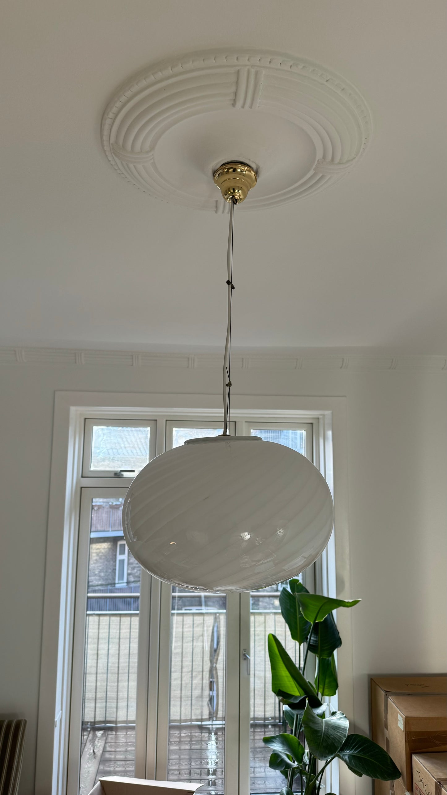 Hvid klassisk Murano pendel lampe, 40