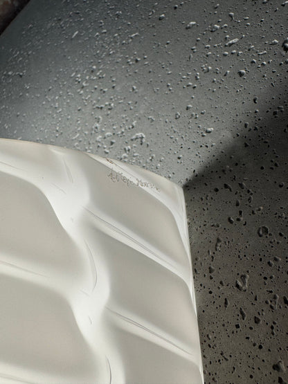 Sjælden vintage Murano væglampe m. indgravering