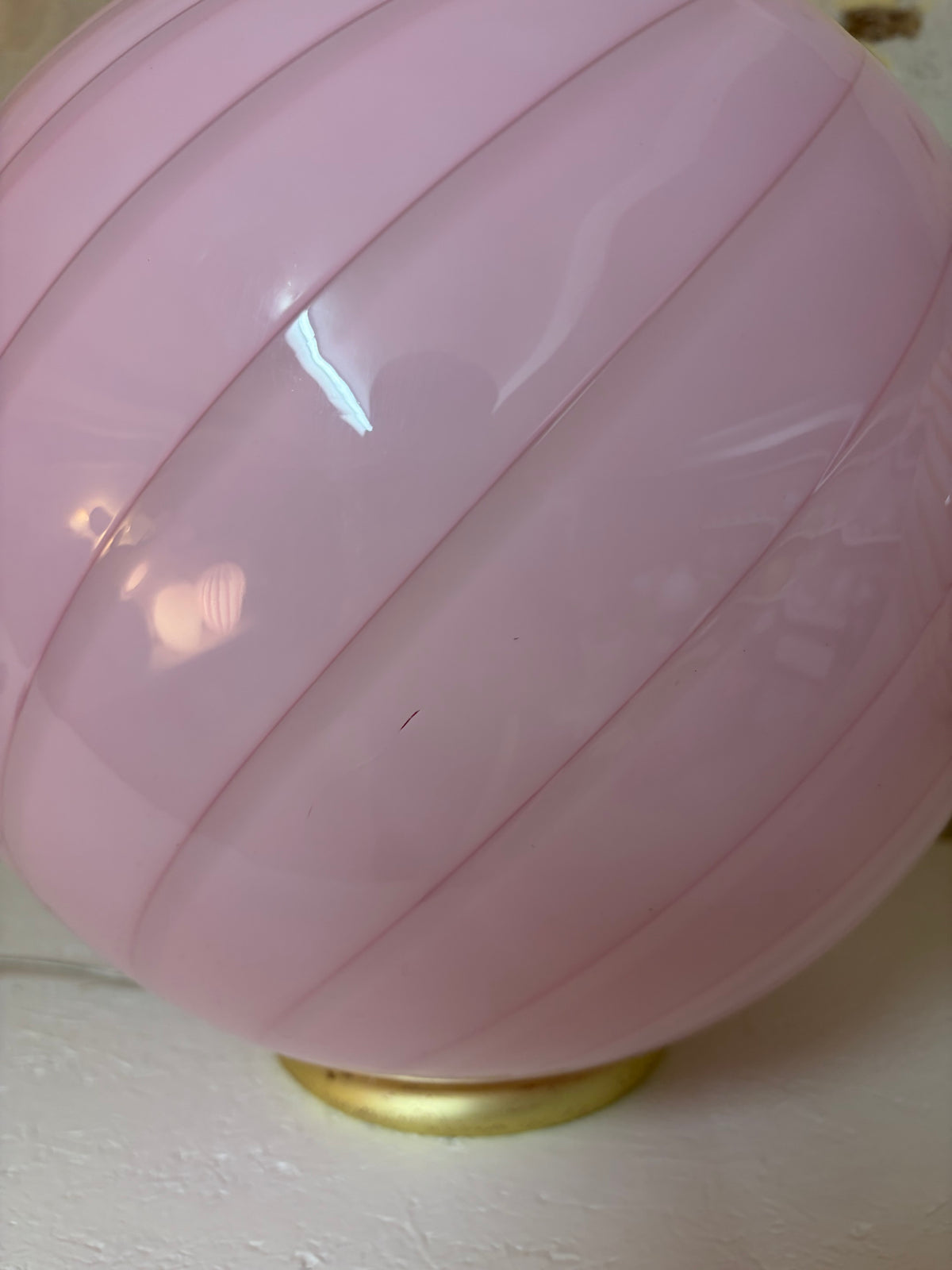 Candyfloss Murano Glass Pendant, 30 cm