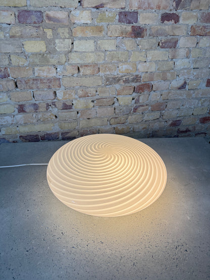 Kæmpe vintage Murano plafond lampe m. indgravering, 45 cm