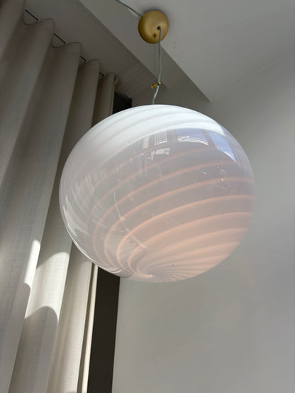 Large yellow Murano ceiling lamp, 40 cm