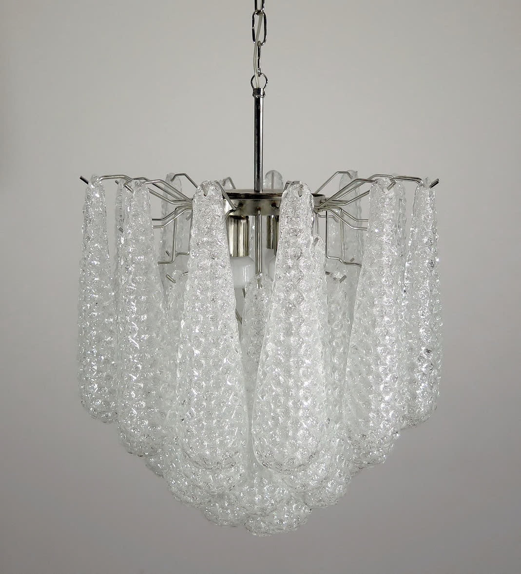 Murano lysekrone | Dråber | 41 glas | Klart glas