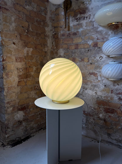 Mørkegrøn murano bordlampe, 30 cm