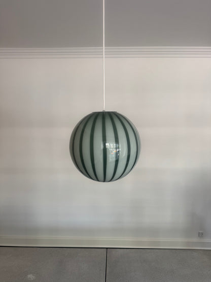 Mørkegrøn candy Murano pendel, 30 cm