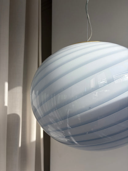 Large yellow Murano ceiling lamp, 40 cm