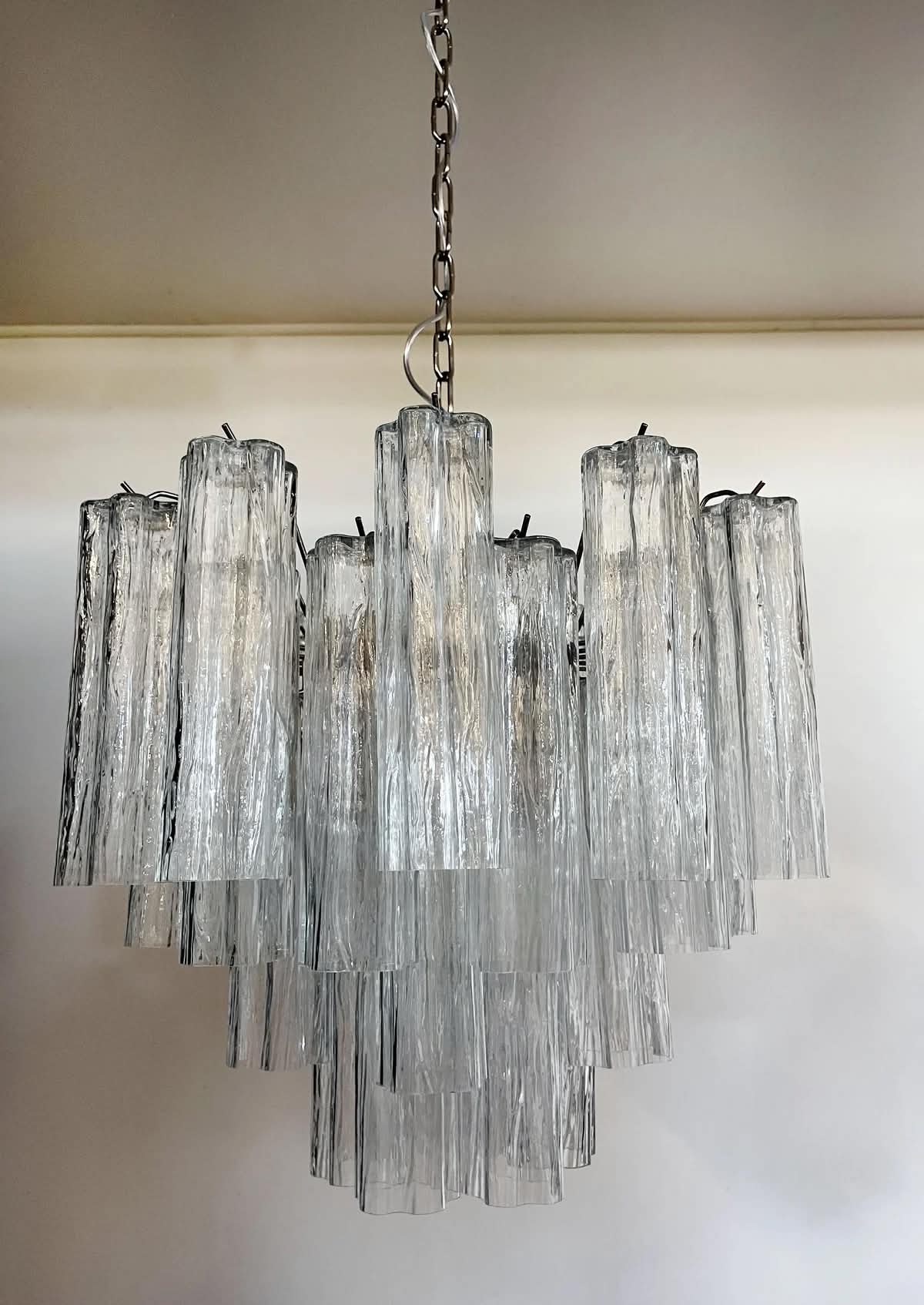 Murano lysekrone | Tuber | 36 glas | Klart glas