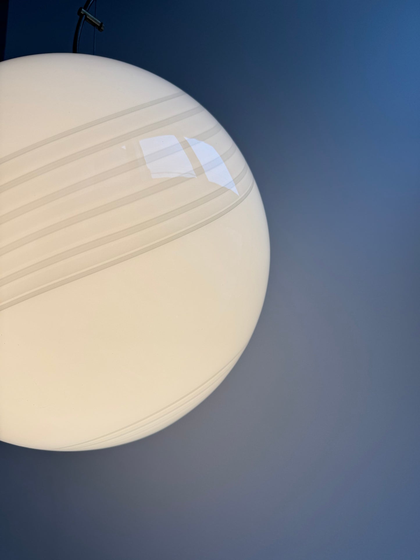 Vintage Murano pendel i grålig farve, 35 cm