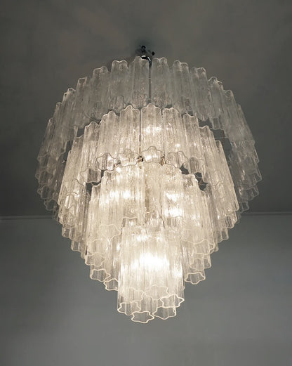 Murano lysekrone | Tuber | 78 glas | Klart glas