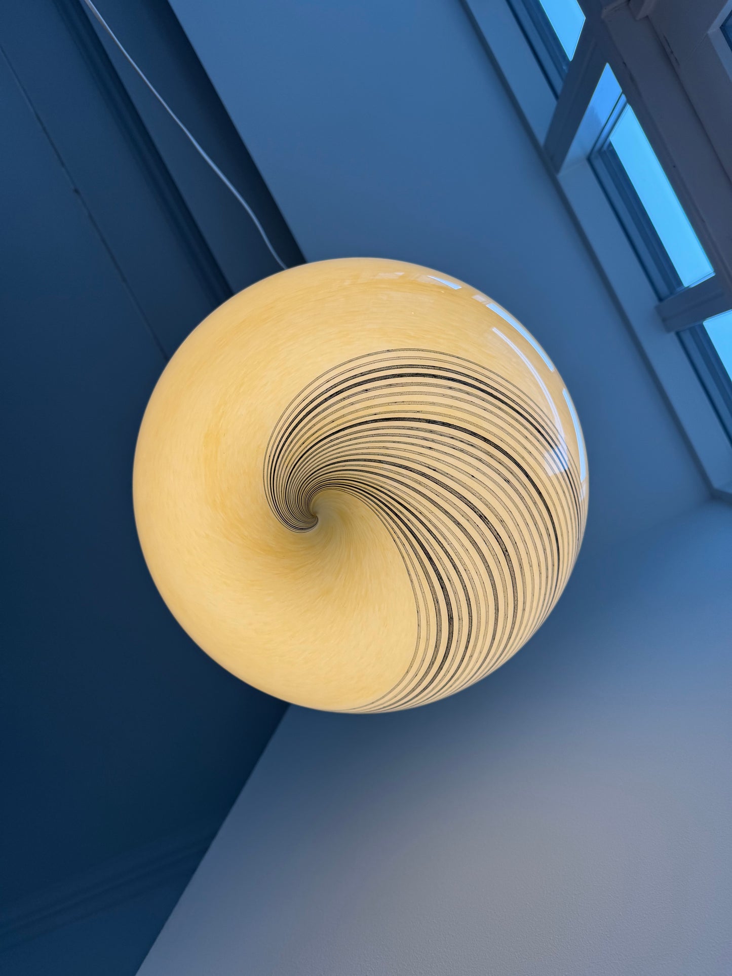 Stor creme Murano loftlampe, 40 cm