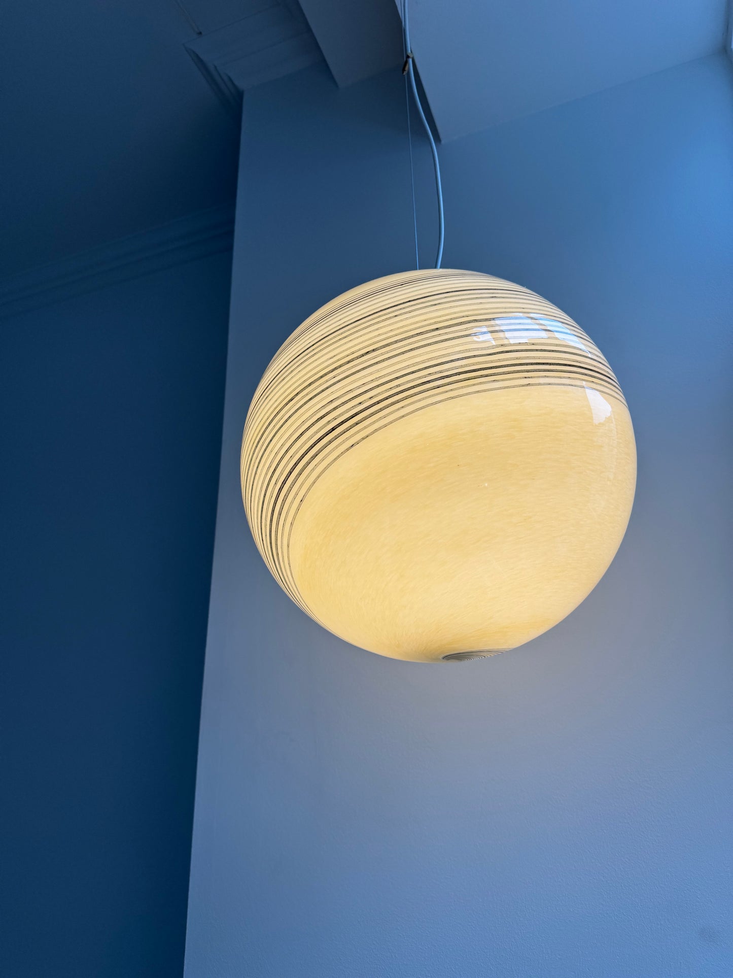 Stor creme Murano loftlampe, 40 cm