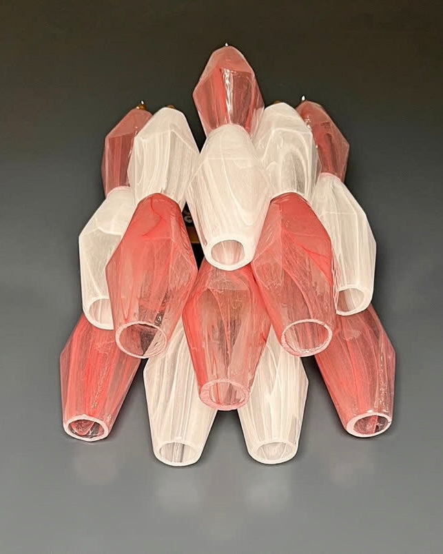 Murano wall lamp | Poliedri | White/pink alabaster