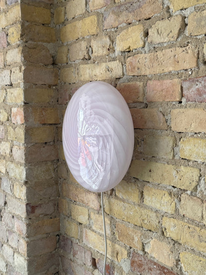 Lyserød Murano plafond, 30 cm