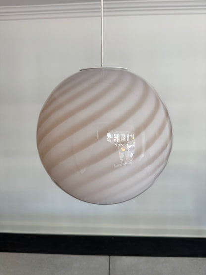 Cappuccino candy Murano pendel, 30 cm