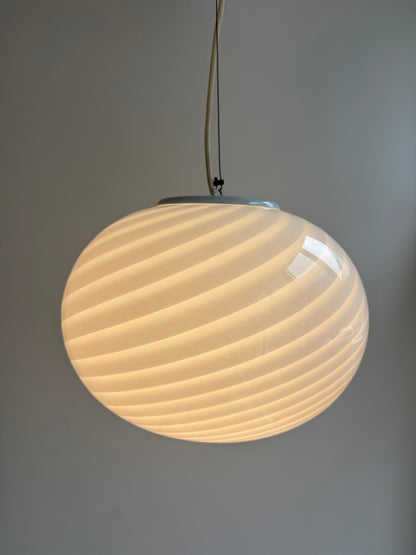 Klassisk hvid Murano pendel, 37 cm