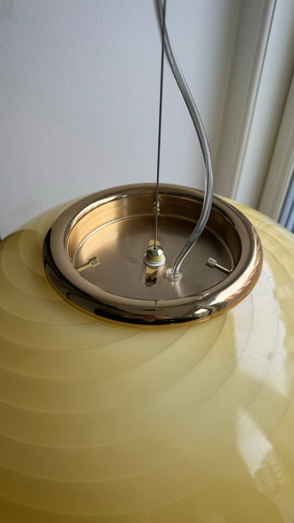 Murano pendant in yellow swirl, 40 cm