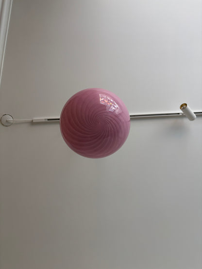 Bubblegum Murano pendel, 20 cm