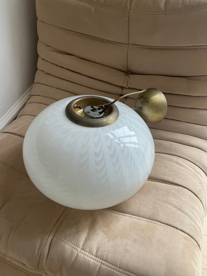 White Murano peacock pendant, 40 cm