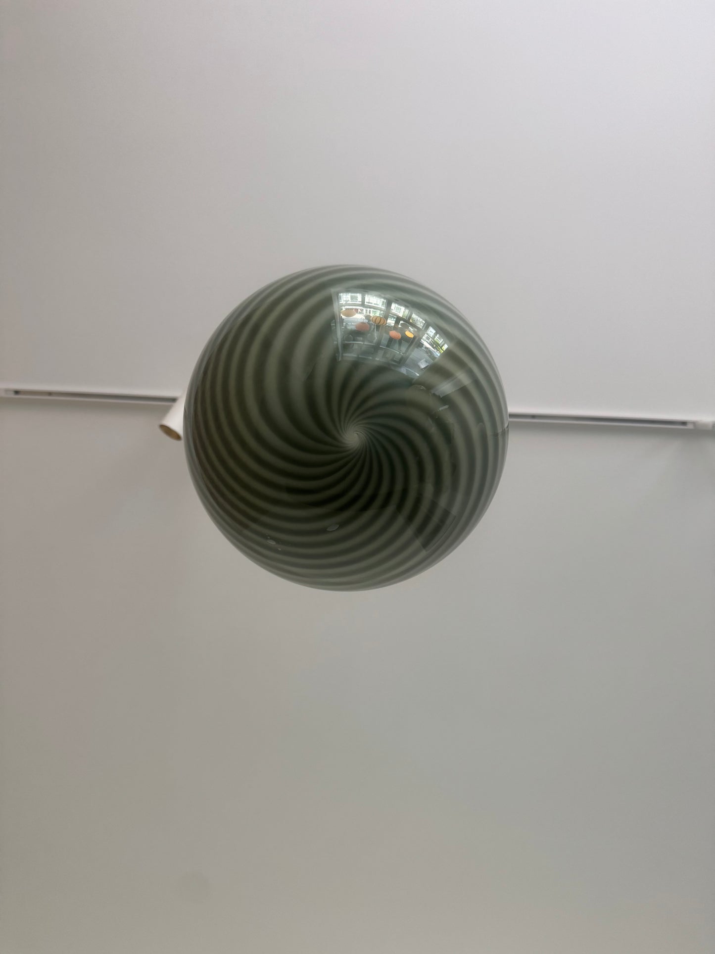 Lime grøn Murano pendel, 30 cm