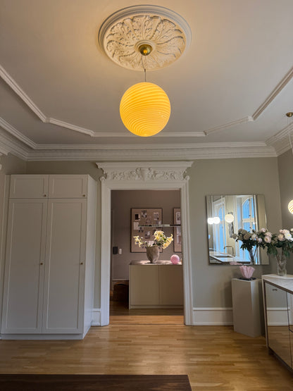 Lysegul Murano swirl loftslampe, 40 cm