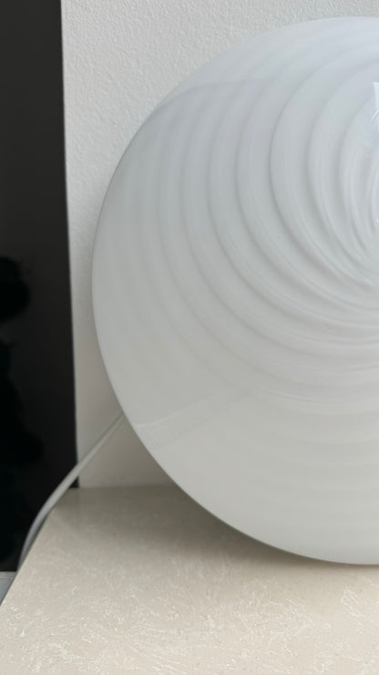 Murano ceiling lamp with white swirl, 30cm
