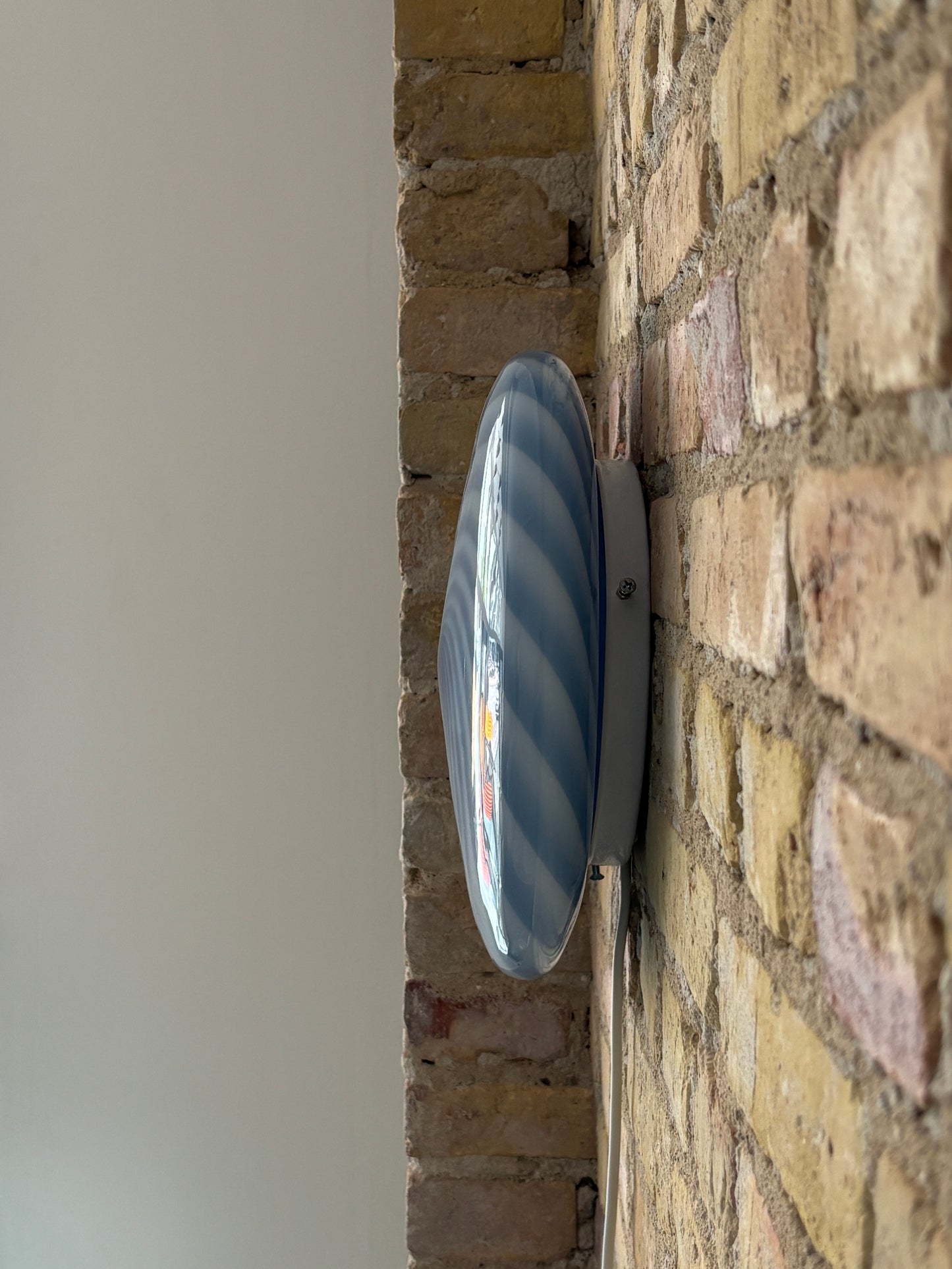 Blå Murano plafond, 30 cm