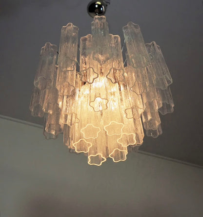 Murano lysekrone | Tuber | 36 glas | Klart glas