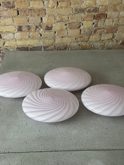Lyserød Murano plafond, 30 cm