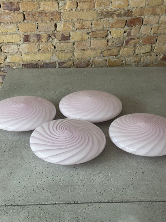 Lyserød Murano plafond, 30 cm