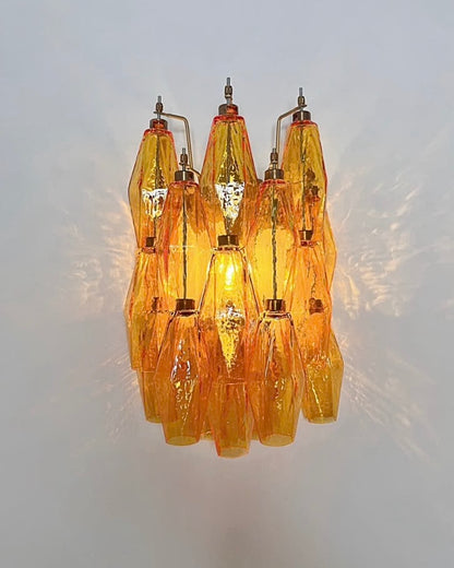 Murano wall lamp | Poliedri | Amber
