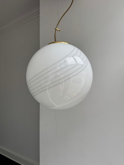 Vintage Murano pendel i grålig farve, 35 cm