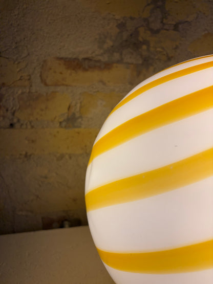 Murano candy loftlampe med gul swirl, 30 cm - 2. sortering