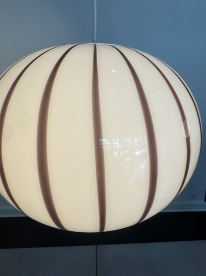 Blueberry candy Murano oval pendel, 33 cm