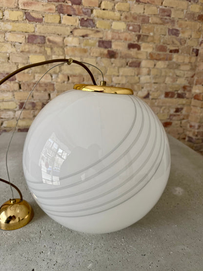 Vintage Murano pendel i grålig farve, 35 cm