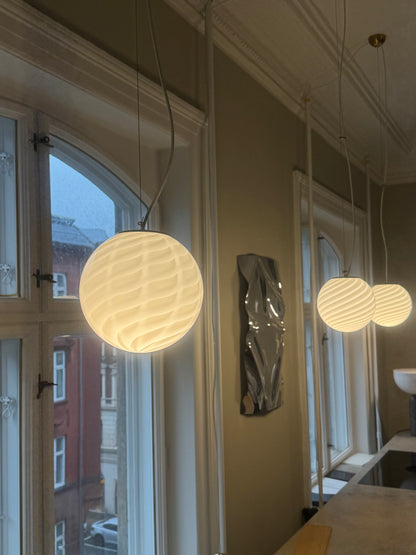 Hvid peacock Murano pendel, 20 cm