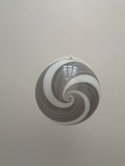 Mega Vintage Murano pendant lamp with brown swirl, 45 cm