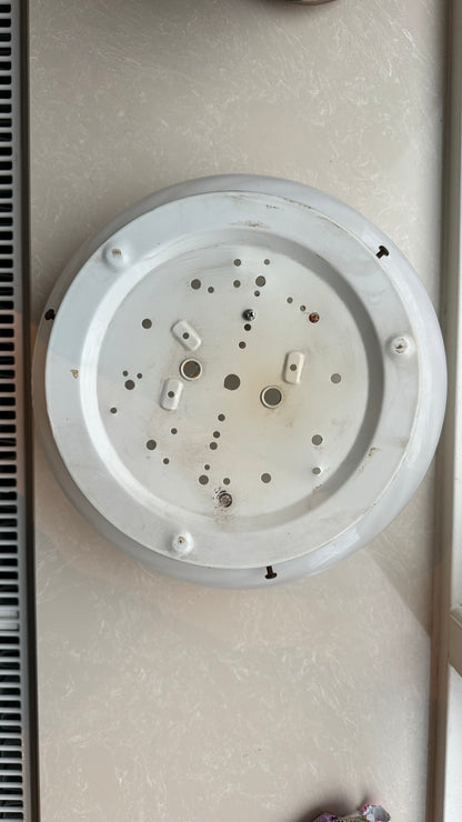 Murano ceiling lamp in classic white swirl, 30 cm