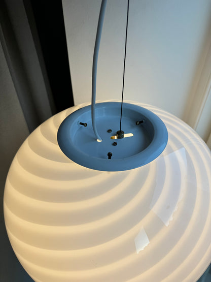 White vintage Murano pendant lamp, 40 cm