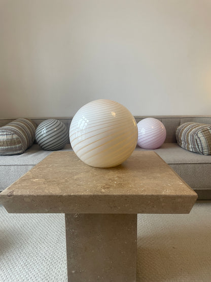 Light yellow Murano swirl ceiling lamp, 30 cm