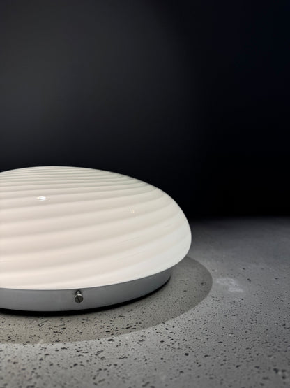 Classic white vintage Murano flush mount, 30 cm