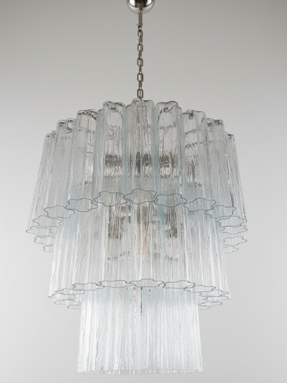 Murano lysekrone | Tuber | 52 glas | Klart glas